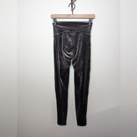 Spanx Grey Velvet Leggings | Size M - Picture 6 of 7